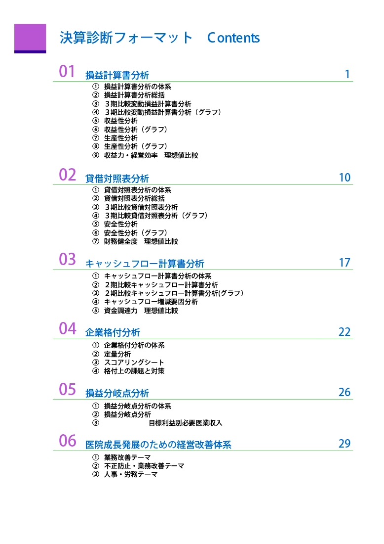 決算診断報告書